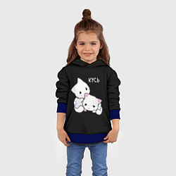 Толстовка-худи детская КУCЬ, цвет: 3D-синий — фото 2