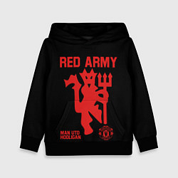 Толстовка-худи детская Manchester United Red Army Манчестер Юнайтед, цвет: 3D-черный