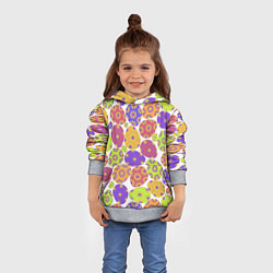 Толстовка-худи детская Разукрашенные пасхальные яйца, цвет: 3D-меланж — фото 2