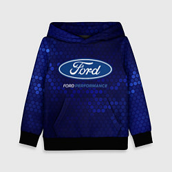 Толстовка-худи детская FORD - PERFORMANCE, цвет: 3D-черный