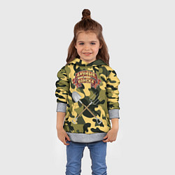 Толстовка-худи детская Дачне войска в деле!, цвет: 3D-меланж — фото 2