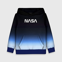 Толстовка-худи детская NASA с МКС, цвет: 3D-синий