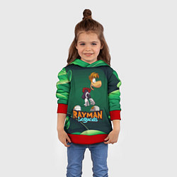 Толстовка-худи детская Rayman Legends Green, цвет: 3D-красный — фото 2
