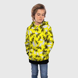 Толстовка-худи детская Пчелы на желтом, цвет: 3D-черный — фото 2