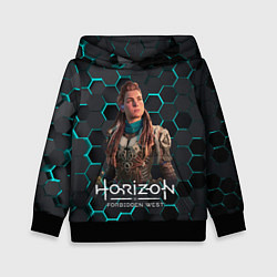 Толстовка-худи детская Horizon 3d соты, цвет: 3D-черный