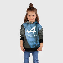 Толстовка-худи детская Формула 1 Alpine F1 Team, цвет: 3D-черный — фото 2