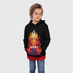 Толстовка-худи детская Тенген Узуй Великолепный ниндзя Клинок Рассекающий, цвет: 3D-красный — фото 2