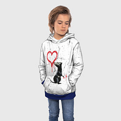 Толстовка-худи детская BANKSY БЭНКСИ крыса, цвет: 3D-синий — фото 2