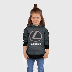 Толстовка-худи детская LEXUS Lexus - Карбон, цвет: 3D-черный — фото 2