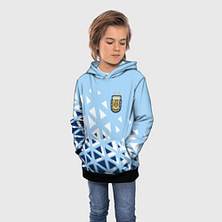 Толстовка-худи детская Сборная Аргентины футбол, цвет: 3D-черный — фото 2
