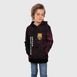 Толстовка-худи детская БАРСЕЛОНА Barcelona Sport - Потертости, цвет: 3D-черный — фото 2