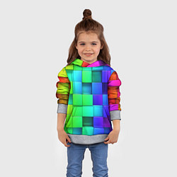 Толстовка-худи детская Color geometrics pattern Vanguard, цвет: 3D-меланж — фото 2