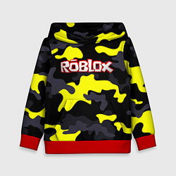 Детская толстовка Roblox Камуфляж Чёрно-Жёлтый