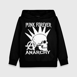 Толстовка-худи детская PUNK FOREVER ANARCHY, цвет: 3D-черный