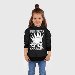 Толстовка-худи детская PUNK FOREVER ANARCHY, цвет: 3D-черный — фото 2