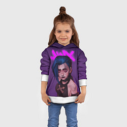 Толстовка-худи детская ARCANE League Of Legends JINX, цвет: 3D-белый — фото 2