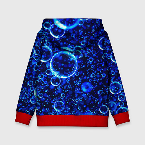 Детская толстовка Пузыри воздуха в воде Pattern / 3D-Красный – фото 2