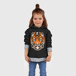 Толстовка-худи детская Символ тигра, цвет: 3D-меланж — фото 2