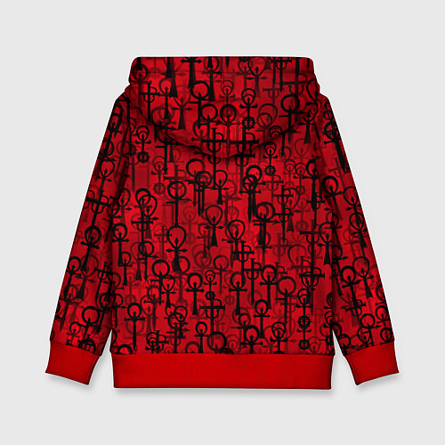 Детская толстовка Знаки вампиров / 3D-Красный – фото 2