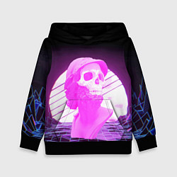 Детская толстовка Vaporwave Skull Психоделика