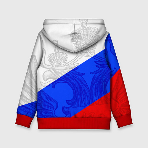 Детская толстовка RUSSIA - SPORTWEAR - ТРИКОЛОР / 3D-Красный – фото 2