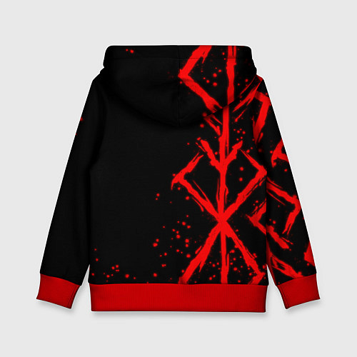 Детская толстовка КЛЕЙМО ЖЕРТВЫ BERSERK БЕРСЕРК / 3D-Красный – фото 2