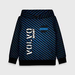 Толстовка-худи детская VOLVO Volvo Sport Карбон, цвет: 3D-черный
