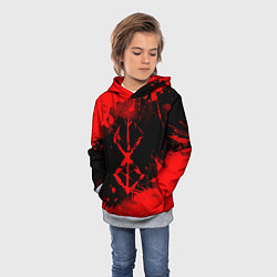 Толстовка-худи детская КЛЕЙМО ЖЕРТВЫ - BERSERKБЕРСЕРК, цвет: 3D-меланж — фото 2