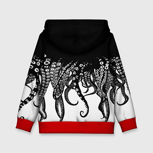 Детская толстовка В щупальцах осьминога / 3D-Красный – фото 2