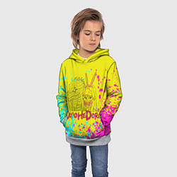 Толстовка-худи детская Никайдо и Кайман арт, цвет: 3D-меланж — фото 2