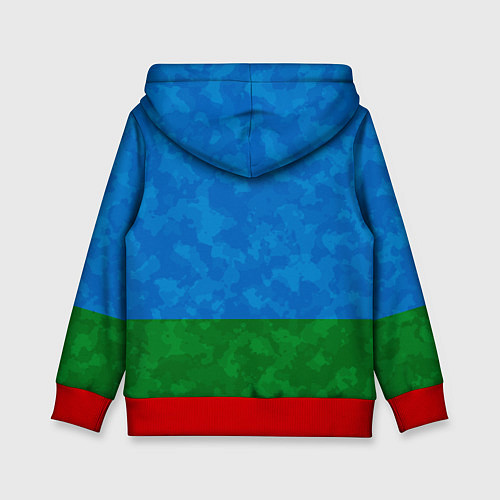 Детская толстовка ВДВ РАЗОРВАННАЯ ТКАНЬ / 3D-Красный – фото 2