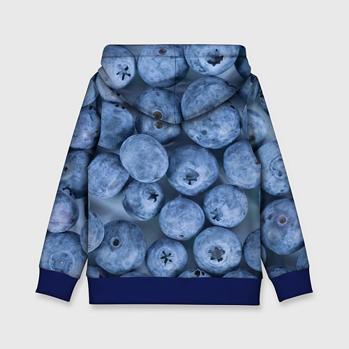 Детская толстовка Голубика - фон / 3D-Синий – фото 2