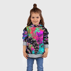 Толстовка-худи детская Сюрреалистическая фрактальная композиция Мода Surr, цвет: 3D-меланж — фото 2