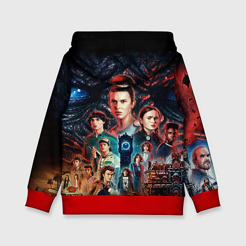 Детская толстовка ОЧЕНЬ СТРАННЫЕ ДЕЛА 4 STRANGER THINGS 4 / 3D-Красный – фото 2
