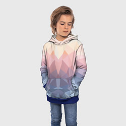 Толстовка-худи детская Полигональная свежесть 2022, цвет: 3D-синий — фото 2