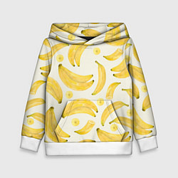 Толстовка-худи детская Банановый Рай Лета, цвет: 3D-белый