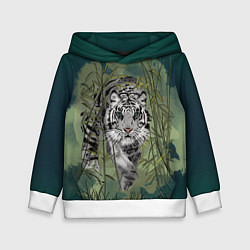 Детская толстовка Крадущийся белый тигр символ гола