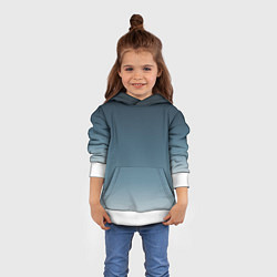 Толстовка-худи детская GRADIENT shades of blue, цвет: 3D-белый — фото 2