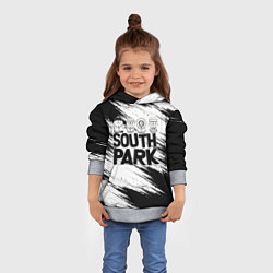 Толстовка-худи детская Южный парк - персонажи и логотип South Park, цвет: 3D-меланж — фото 2
