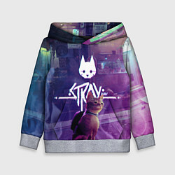 Толстовка-худи детская Stray: Viloet Logo, цвет: 3D-меланж