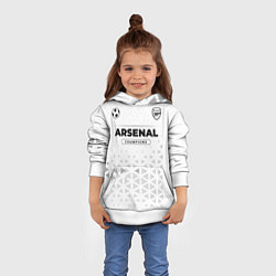 Толстовка-худи детская Arsenal Champions Униформа, цвет: 3D-белый — фото 2