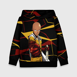 Толстовка-худи детская One Punch Man - Сайтама-аниме, цвет: 3D-черный