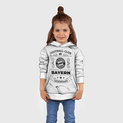 Толстовка-худи детская Bayern Football Club Number 1 Legendary, цвет: 3D-белый — фото 2