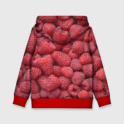 Детская толстовка Малина - ягоды / 3D-Красный – фото 2