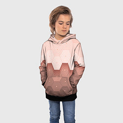 Толстовка-худи детская Hexagon Minimal, цвет: 3D-черный — фото 2