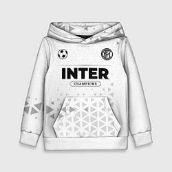 Толстовка-худи детская Inter Champions Униформа, цвет: 3D-белый