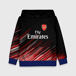 Толстовка-худи детская Arsenal полосы, цвет: 3D-синий