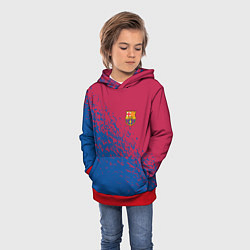 Толстовка-худи детская Barcelona маленькое лого, цвет: 3D-красный — фото 2