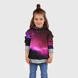 Толстовка-худи детская Night Nebula, цвет: 3D-меланж — фото 2