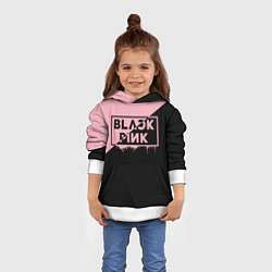 Толстовка-худи детская BLACKPINK BIG LOGO, цвет: 3D-белый — фото 2